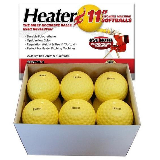 Heater 11 Inch Dimpled Pitching Machine Softballs PMB34