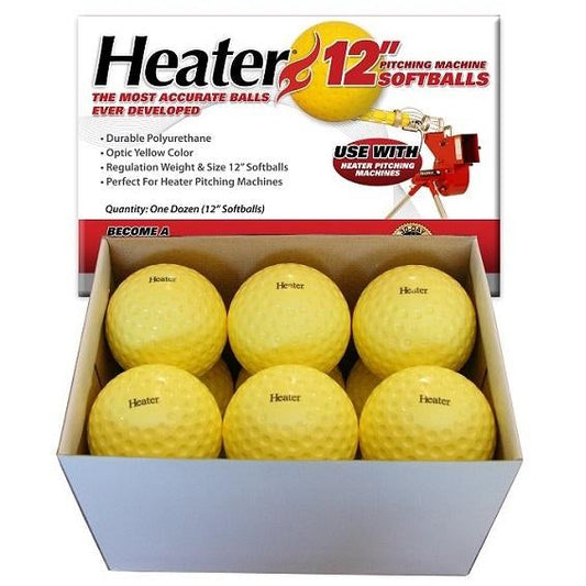 Heater 12 Inch Dimpled Pitching Machine Softballs PMB39