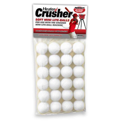 Heater Sports Crusher White Mini-Balls (24 Pack) CR12
