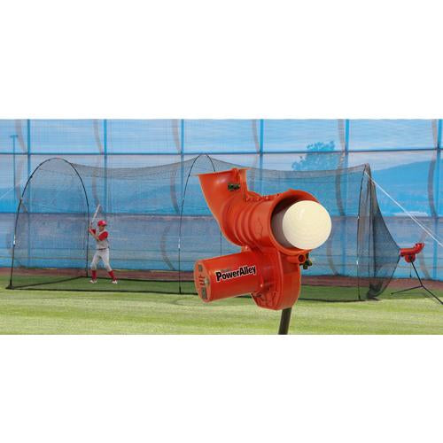 Heater Sports 11" PowerAlley Softball Pitching Machine w/ 22' Batting Cage PASOFT399