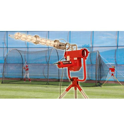 Heater Sports Pro Curveball Baseball Pitching Machine w/ Xtender 24' Batting Cage HTRPRO799